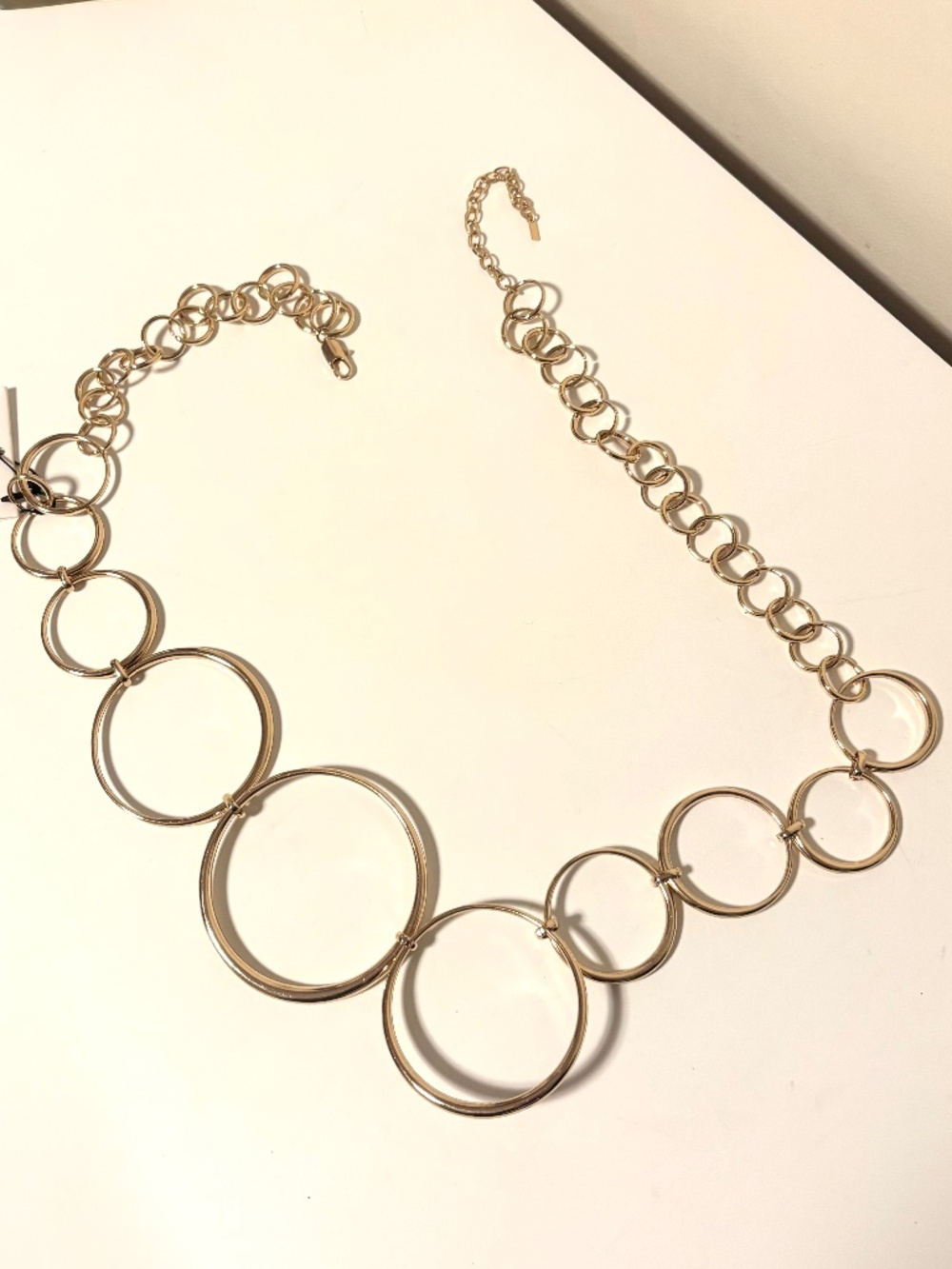Zara Gold Round Ring Bangle Waist Chain Belt Adjustable Womens US 32 EUR 85 NWT